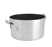 Casseroles Agnelli Platinum Faitout Haut en Aluminium, 2 Poignées en Acier INOX, Argent, 32 litres