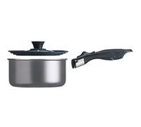 Kitchencraft Set de 3X Casseroles à Induction Antiadhésivesavec Poignée Amovible et Couvercle Universel, Économiseur D'Espace, Aluminium, Gris, 5 Pièces