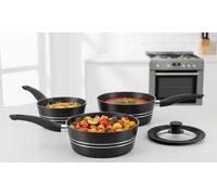 Casseroles avec couvercle en verre Royalty Line : 2 casseroles / Argenté