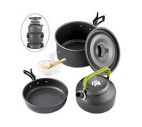 Casseroles de camping pliables - pour 2 à 3 personnes - Idéales pour les pique-niques, le camping et la randonnée