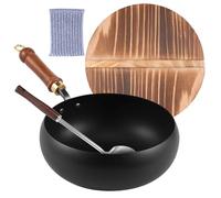 Casseroles en fonte pour cuisine - Ustensiles de cuisine antiadhésif pour cuisson, poêle avec spatule pour plaques à induction pour maison restaurant soupes viande