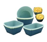 Casseroles en silicone - Moules à muffins à pâtisserie - Tasses à muffins en silicone réutilisables sans bâtons épais et lourds pour préparer des gâteaux, du pain, des confiseries
