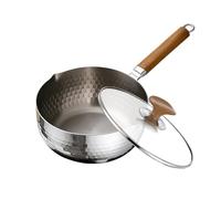 Casseroles En Titane Pour La Cuisson - Marmite Antiadhésive Martelée Résistante Aux Rayures Avec Couvercle | Poêle Pure 16 18 Cm Pour Frire La Soupe Au Lait | Cuisinière À Gaz De Table De Cuisson À In