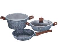 Casseroles et poêle - BERLINGER HAUS - BH-7060 - Granit antiadhésif - Système TURBO INDUCTION - 3 pièces