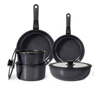 Casseroles, poêles et plaques de camping Vous en avez assez de transporter des ustensiles de cuisine lourds pour cuisiner en plein air ? Le set de cuisine antiadhésif multifonctionnel GIPP, spécialeme