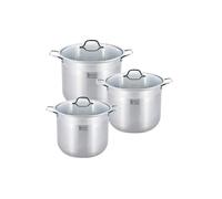 Casseroles - ROYAL SWISS - 3 Casseroles INOX - Compatible tous feux - 30cm, 32cm, 34cm