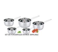Casseroles - Royal Swiss - Acier Inoxydable - Empilable - Tous feux dont induction