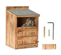 Cassetta Dei Gufi | Rifugio in Legno per Nidificazione Da | Casetta per gufi resistente alle intemperie cortile balcone giardino prato patio portico fienile e fattoria