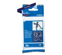 Brother Ruban d'étiquetage textile non laminé TZe-RN34 Or sur bleu marine 12 mm 4 m