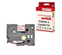 Cassette à Ruban étiqueteuse TZE-252 (Rouge - Blanc) 24 mm * 8 m Compatible pour Brother P-Touch D600, E550WVP, D800W, H500, P7