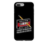 Cassette année 80 Compilation Vintage Humoristique 80's Coque pour iPhone 7 Plus/8 Plus