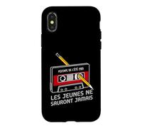 Cassette année 80 Compilation Vintage Humoristique 80's Coque pour iPhone X/XS