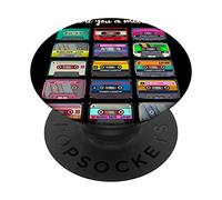 Cassette audio classique I Made You A Mixtape, musique des années 80 et 90 PopSockets PopGrip Interchangeable