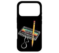 Cassette Audio, Crayon, rembobiner, années 80, Vintage, Fun Coque pour iPhone 17 Pro
