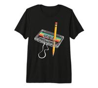 Cassette Audio, Crayon, rembobiner, années 80, Vintage, Fun T-Shirt Haut de Gamme