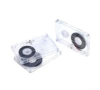 Cassette audio magnétique vierge 45, 60, 90 minutes pour lecteur standard, taille compacte, 9,9 x 6,3 cm, transparent ou noir, pour enregistrement, lecture, archivage, musique, données vocales (45