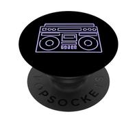 Cassette Audio Tape 80s Retro Music Old Mix Pencil PopSockets PopGrip Adhésif