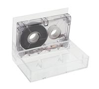 Cassette Audio Vierge 60 en Plastique Blanc, Décoration Murale | Boîtier Rigide Transparent Inclus, Style Rétro pour Atelier Diy, Messages Personnels, Cours et Bureau