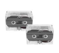 Cassette Audio Vierge 60 en Plastique, Boîtier Clair | Réenregistrement, Prise Continue Prolongée, Style Rétro Classique, pour Dictées, Journaux et Messages