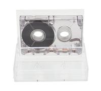 Cassette Audio Vierge 60 en Plastique, Mini Blanche | Boîtier Rigide Transparent Inclus, Format Portable, pour Messages Personnels, Cours et Événements