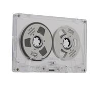 Cassette Audio Vierge à Bobine, 50 Minutes, Polarisation Normale, Double Face, en Métal, avec Boîtier Transparent, pour Groupes de Musiciens (Silver)
