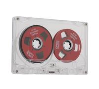 Cassette Audio Vierge à Bobine, 50 Minutes, Polarisation Normale, Double Face, en Métal, avec Boîtier Transparent, pour Groupes de Musiciens (Rouge)