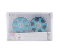 Cassette Audio Vierge à bobines, Bande d’Enregistrement Professionnelle C - 46 Minutes, avec Biais Normal I, équipée de Roues plaquées métal et d’Un boîtier en Alliage d’Aluminium (Bleue)