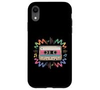 Cassette Audio Vintage Rainbow Vibes années 80 90 1 Coque pour iPhone XR
