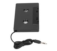Cassette Aux Adaptateur Cordon Aux Adaptateur Cassette Noir Abs Car Cassette Aux Adapter 3.5 Mm Câble Auxillaire Adaptateur De Bande pour Téléphones Tablettes Haut-Parleur De