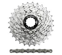 Cassette avec chaîne Sunrace R91 11-28 Route Shimano Nickel Argenté