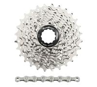Cassette avec chaîne Sunrace Rs1 11-28 Shimano Argenté