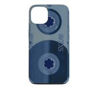 Cassette Bleue pour enregistreur rétro Coque pour iPhone 13