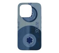 Cassette Bleue pour enregistreur rétro Coque pour iPhone 15 Pro