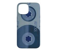 Cassette Bleue pour enregistreur rétro Vintage années 80 et 90 Coque pour iPhone 15