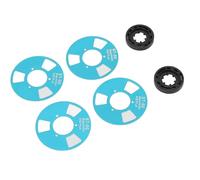 Cassette Bobine à Bobine, Cassette Rétro en Métal Vierge, avec 4 Bobines et 2 Roues pour L'enregistrement de Musique (Blue)