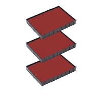 Cassette d’encre pour Colop Printer 55 | Cartouche Colop E/55 (Pack de 3 - Rouge)