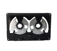 Cassette de 60 min alternative à 50 min en métal vierge de type I Son de qualité - Idéal pour les notes personnelles, les chansons et les entretiens sur lecteurs portables 13 x 8 x 3 cm (noir + argent
