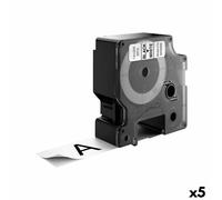 Cassette de ruban Dymo D1 24mmx7m noir/blanc paquet de 5 pièces