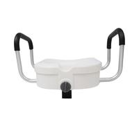Cassette de siège de Toilette avec Bras rembourrés Amovibles réglables et Verrouillage Fixe à Charge élevée de Charge de Toilette surélevée pour Personnes handicapées âgées