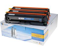 Cassette de toner compatible cyan, magenta, jaune G&G 14995 remplace HP 201X, CF401X, CF402X, CF403X, CF253XM 2300 pages 1 set