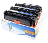 Cassette de toner compatible cyan, magenta, jaune G&G 15001 remplace HP 312A, CF383A, CF382A, CF381A 2700 pages 1 set