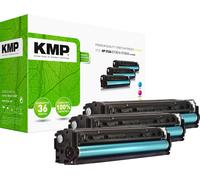 Cassette de toner compatible cyan, magenta, jaune KMP 2528,0030 remplace HP HP 312A (CF381A, CF383A, CF382A) 2700 pages 1 set