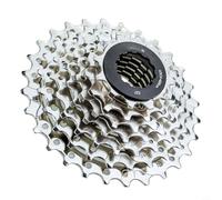 Cassette de vélo 7 vitesses 12-28T pour corps de roue libre HG, couronne dentée robuste en alliage d'acier avec contre-écrou pour VTT, changement de vitesse précis argenté (12-32T)