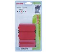 Cassette d'encrage rouge Trodat Printy 4927 - Lot de 3 G