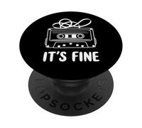 Cassette drôle It's Fine 80s Music Lover PopSockets PopGrip Adhésif