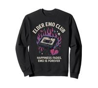 Cassette Elder Emo Club Happiness Fades Emo is Forever Sweatshirt