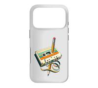 Cassette et Crayon Vintage Nostalgie Party années 70 80 90 Coque pour iPhone 17 Pro