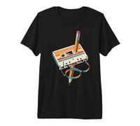 Cassette et Crayon Vintage Nostalgie Party années 70 80 90 T-Shirt Haut de Gamme