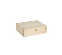 Cassette in legno Coffret Bois | 3 Bouteilles 750 ML | Mesure intérieure 33.9X28.1X19.3 | Caisse/Conteneur vin/bière | Cadeau Anniversaires Mariages Evénements