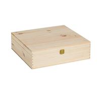 Cassette in legno Coffrets en Bois | 4 Bouteilles 750 ML | Mesure Interne 33,5X38,5X9,5 | Caisse/récipient à vin/bière | pour Anniversaires, Mariages et événements Art. TGCOF4
